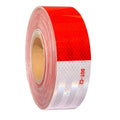 WAENLIR 2 Inch X 30 Feet Reflective Safety Tape DOT-C2 Waterproof Red and White Adhesive Conspicuity Tape for Trailer, Outdoor, Cars, Trucks