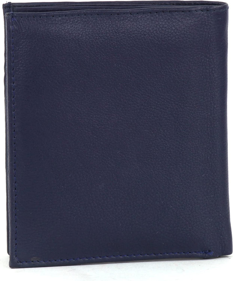 Li RFID Blocking Wallet for Men - Genuine Leather Wallet with 13 cards, 2 inner, 2 plastic inserts slots, 1 ID Window, 2 Small Coin & 2 cash