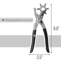 UNCO- Leather Hole Punch Tool, 6 Different Hole Sizes (5/64", 3/32", 7/64", 1/8", 5/32", 3/16"), Durable Hole Punch for Watch Bands, Straps, Dog