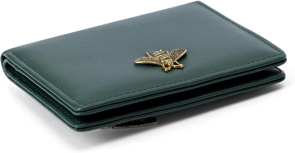 Small Women Wallet RFID Blocking Bifold Pocket Wallet Slim Compact Ladies Purse Mini Wallets For Women (Dark Green)