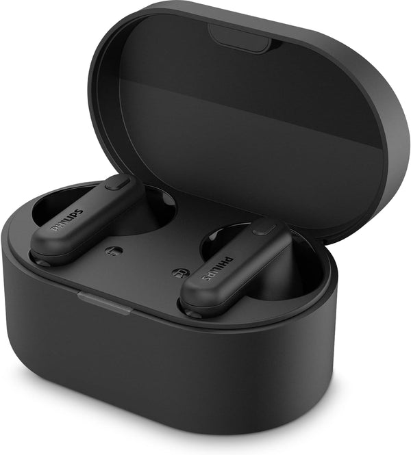 PHILIPS TAT1108 Wireless Earbuds,True Wireless Headphones,Powerful Bass with 6 Mm Driver,Clear Call with AI Mic,15-Hour Battery Life,Bluetooth
