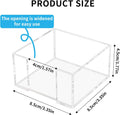Acrylic Sticky Note Holder - 3 X 3 Inch Post It Note Holder, Crystal Clear Sticky Note Dispenser for Dorm Room Home and Office Acrylic Desk Organizer