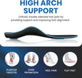 Pcssole Orthotic High Arch Support Insoles, Comfort Gel Work Boot Insert for Flat Feet, Plantar Fasciitis, Feet Pain, Heel Spur
