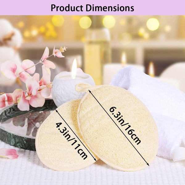 Natural Loofah Exfoliating Body Scrubber,Bath Shower Loofah Sponge for Women and Men,Made with Biodegradable Shower Luffa Sponge,For Face and Body