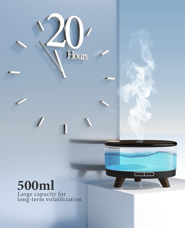 Diffusers for Essential Oils Large Room, 500Ml Aromatherapy Diffuser Gradient - Dark Blue