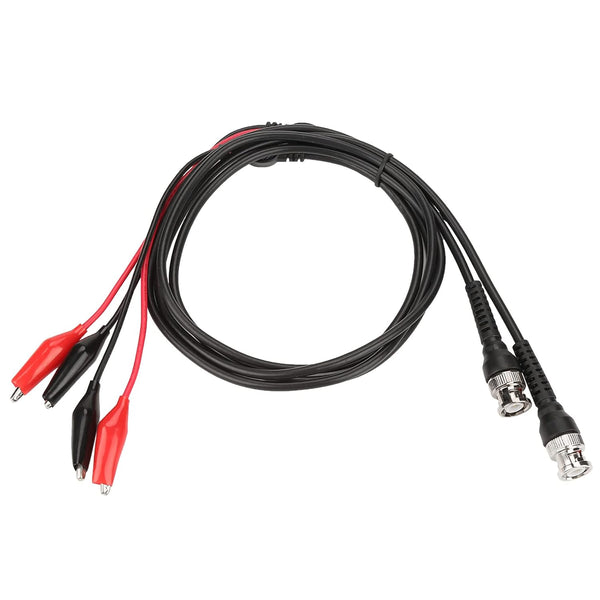Oumefar BNC Q9 to Crocodile Connector Double Alligator Clip 500V 50 Ohm Oscilloscope Mini Test Probe Cable Pack of 2 Test Jumpers Electrical Cable