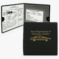 ESSENTIAL Car Auto Insurance Registration BLACK Document Wallet Holders 2 Pack - [BUNDLE, 2Pcs] - Automobile, Motorcycle, Truck, Trailer Vinyl ID