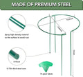Joyhalo 12 Pack Plant Support Stakes, 16 Inch Plant Stakes for Outdoor Plants, Peony Cages and Supports, Peony Cage with 15 Pcs Twist Ties, Flower