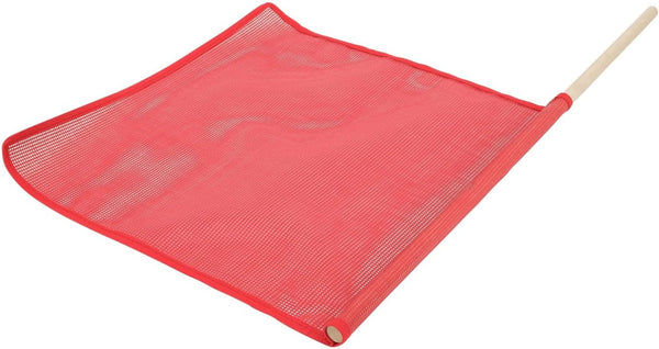 Mytee Products Red Safety Flags for Trucks with Dowel, DOT Compliant - 18 Inch X 18 Inch High Visibility Vinyl Mesh Warning Flags, 4 Pack