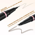 LAVONE Eyebrow Pencil Makeup Kit Waterproof 2-IN-1 Microblading Pen/Pomade Eyeliner and Dual-ended Brush, Brow Pencil Kit for Natural Eyebrows,