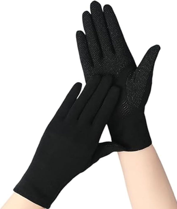 Women'S Summer-Sun-Protection-Cycling-Gloves Touchscreen Full Finger Driving Gloves Outdoor UPF 50+ Protection