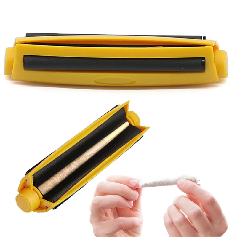 Cigarette Cone Roller, Cigarette Rolling Machine 78Mm Plastic Cigarette Maker (Yellow, 78Mm)