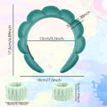 Spa Headbands for Washing Face Velvet Makeup Headband Combo Pack - Puffy Makeup Headbands for Face Washing, Mask, Skin Treatment