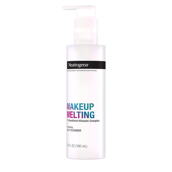 Neutrogena Makeup Melting Refreshing Jelly Cleanser, 7% Emollient-Vitamin Complex, Gentle Face & Eye Makeup Remover to Melt Stubborn Makeup,