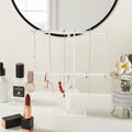 Jewelry Stand Necklace Holder, Acrylic Jewelry Display Holder, Necklace and Bracelet Hanging Organizer, Clear 2-Tier Tower Stand for Bangles,