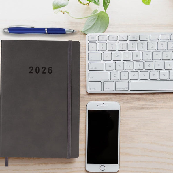 2025-2026 Planner - Weekly and Monthly Planner, July 2025 - June 2026, Holidays, Contacts and Notes Pages, Vegan Leather Cover, Elastic Closure,