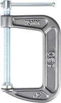 Olympia Tools Heavy Duty Cast Iron C-Clamps with 2-Inch Jaw Opening and 1-Inch Throat, 6 Pack