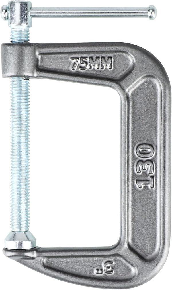 Olympia Tools Heavy Duty Cast Iron C-Clamps with 2-Inch Jaw Opening and 1-Inch Throat, 6 Pack