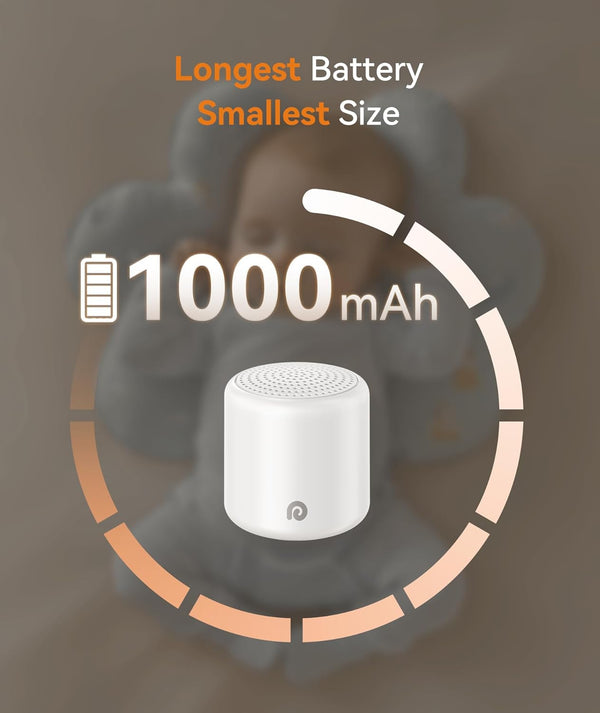 Dreamegg Portable White Noise Machine - Travel Sound Machine for Sleep, Features Powerful Battery, Egg-Sized, 16 Nature Sounds, Timer, Sound