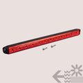 True Mods 16 Inch 12 Red LED Trailer Light Bar Strip [Brake + Sequential Turn Signal][Dot FMVSS 108 SAE S2I6U2PS] IP67 Submersible Rear Running