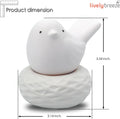 Little Bird Nest, Non-Electric Ceramic Diffusers for Essential Oils and Aromatherapy Fragrance, White Ceramic Diffusers in Car or Bathroom and