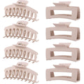 Blond Hair Clips for Women - 8 Pack 4.3 Inch Large Hair Claw Clips for Women Thin Thick Curly Hair, Big Matte Banana Clips,Strong Hold Jaw Clips