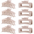 Blond Hair Clips for Women - 8 Pack 4.3 Inch Large Hair Claw Clips for Women Thin Thick Curly Hair, Big Matte Banana Clips,Strong Hold Jaw Clips