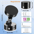 Fachooi Suction Cup Phone Mount Pro - Next-Gen Vacuum Magnetic Phone Holder for Car, 210Â° Adjustable Angle, Non-Slip Dashboard/Windshield Car