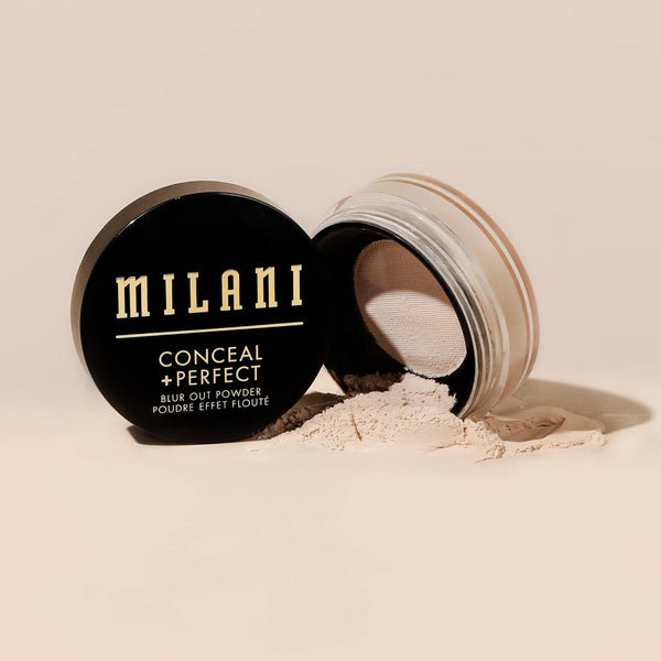 Milani Conceal + Perfect Setting Powder Makeup -Translucent Blur Out Talc-free Formula, Pore Blurring Filtered Finish 01 Translucent