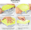 Reusable Beeswax Food Wrap- Silicone Stretch Lids - Reusable Produce Bags, Eco Friendly Food Storage, Dishwasher & Freezer Safe, Reusable Grocery
