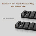 Single Picatinny Aluminum Accessory Rail Set for Mlock 3 5 7 9 11 13 Slots with 13 T-Nuts & Screws, 6 Wrench-Rounded Corner
