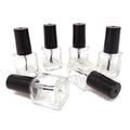 Honbay 6PCS 5Ml Empty Nail Polish Glass Bottles with Brush Cap