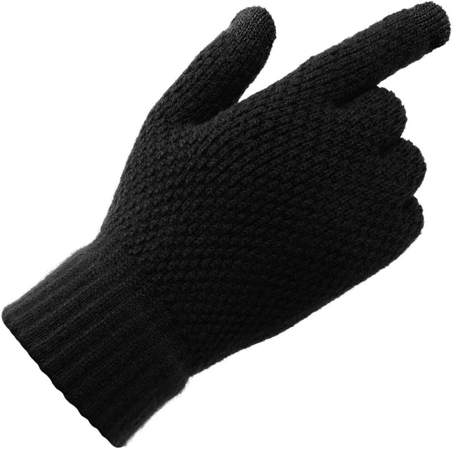 Bad Piggies Winter Gloves for Men, Touch Screen Warm Gloves with Thermal Soft Knit Fleece Lining for Running Driving Hik