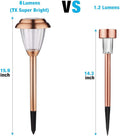 Solar Lights Outdoor - 8 Pack Copper Garden Walkway Lights Solar Powered Waterproof for Garden, Lawn, Yard, Pathway Brown
