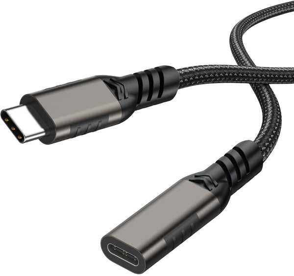 USB C Extension Cable 6.6Ft Male to Female Cord Support 4K Video Output, Fast Charge 100W, Data Transfer 10Gbps, USB 3.2 Gen 2 Extender for PC,