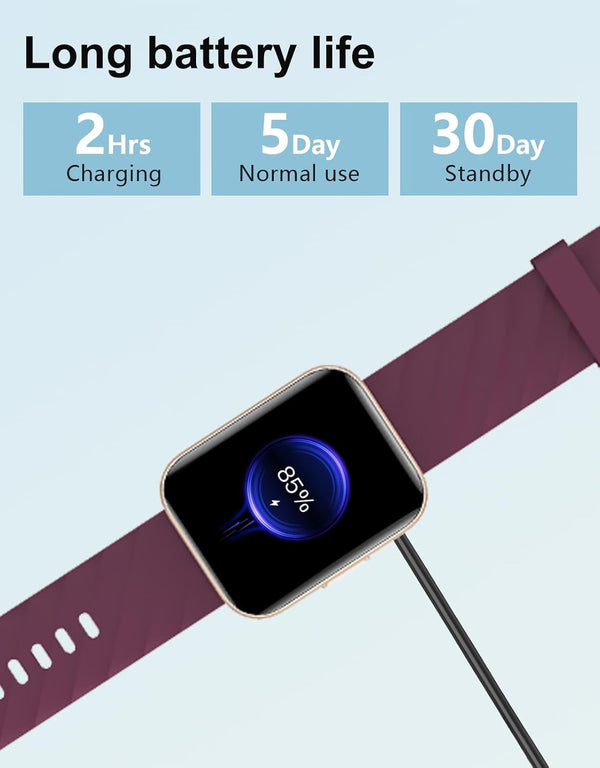 Smart Watches for Men Women (Answer/ Make Calls) Compatible with Iphone Android Phones, 1.85" Smartwatch Fitness Tracker with 100+ Sports Heart