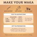 Waka Instant Green Tea Mix, Raspberry Flavored - 100% Tea Leaves, No Additives, Unsweetened Tea Powder in Bulk Pouch â Easy Quick Hot and Iced