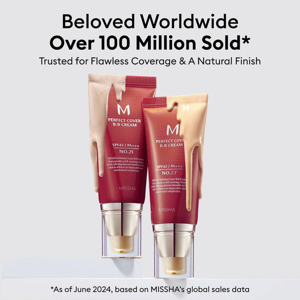 MISSHA M Perfect Cover BB Cream No.23 Natural Beige -Light/Medium with Cool/Neutral Undertone SPF 42 PA +++ 1.69 Fl Oz - Tinted Moisturizer with SPF