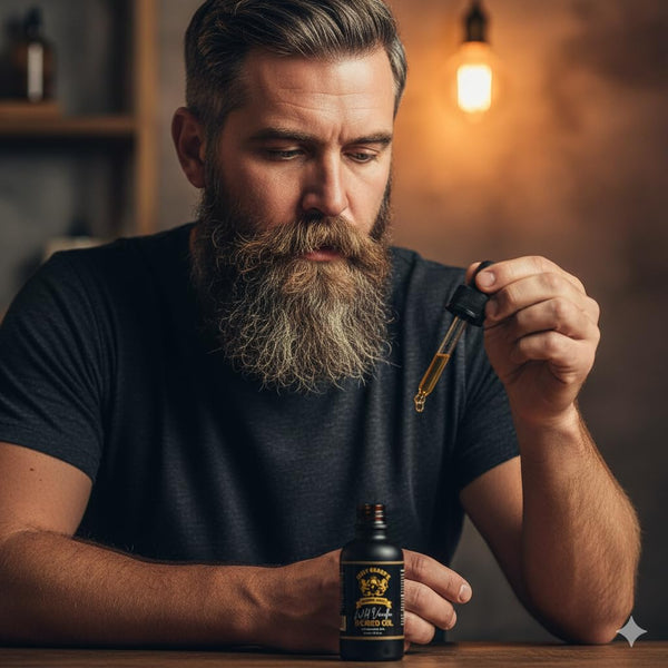 Grey Beard'S Grooming Lounge - Wild Vanilla Beard Oil for Men -Eliminates Itch & Dandruff - Deep Conditioning with Jojoba, Argan & Grapeseed Oils