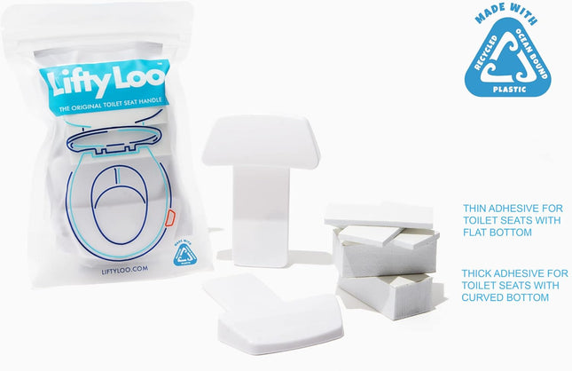 Toilet Seat Handle & Lid Lifter - 2 Pack. Lift More. Less Mess. (GLOW in the DARK)
