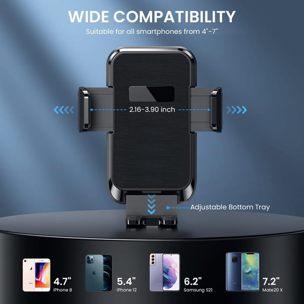 Qifutan Phone Mount for Car Vent [Upgraded Metal Clip] Cell Phone Holder Car Hands Free Cradle in Vehicle Car Phone Holder Mount for Smartphone,