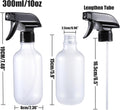 Small Water Spray Bottle for Hair, Frosted Clear Plastic Small Squirt Bottle with Adjustable Mist/Stream, Refillable Empty Mister Spray Bottles