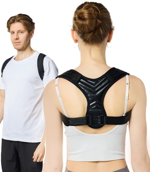 YUNYILAN Posture Corrector for Women and Men - Adjustable Shoulder Back Brace - Upper Back Pain Relief, Improve Posture Correct Hunchback