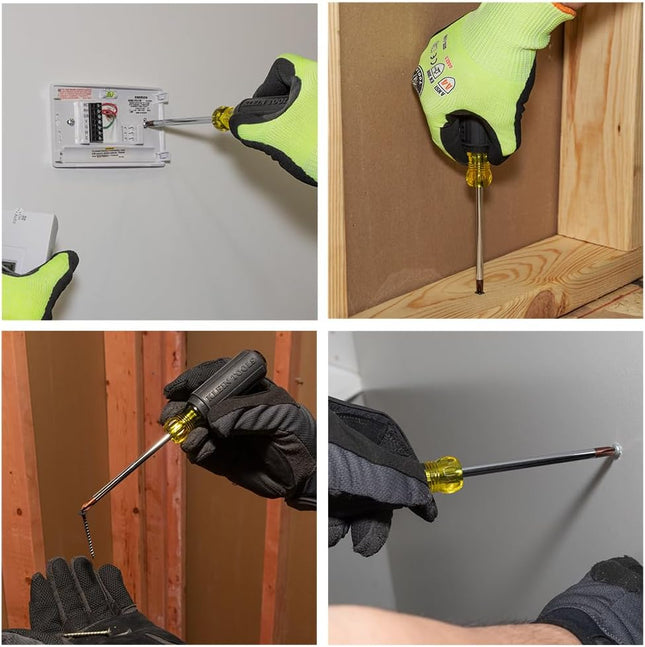 Klein Tools 603-4 Screwdriver, Made in USA, #2 Phillips Tip, Cushion Grip, Precision Machined Electrician Screwdriver, H