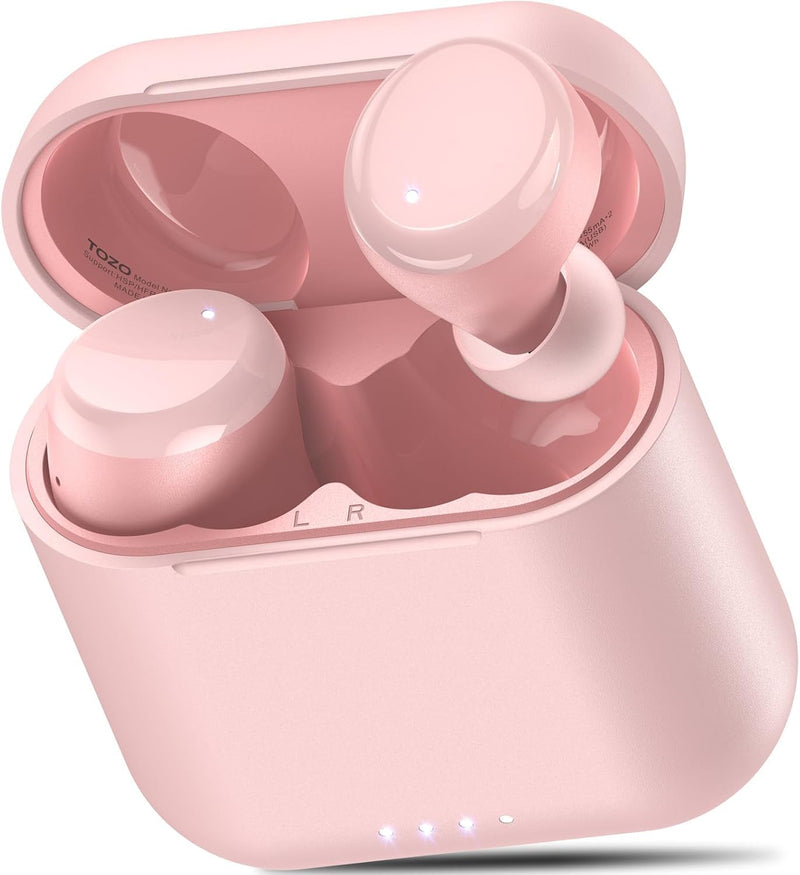 TOZO T6 Wireless Earbuds Bluetooth 5.3 Headphones, Ergonomic Design in Ear Headset, 50Hrs Playtime with Wireless Charging Case, APP EQ