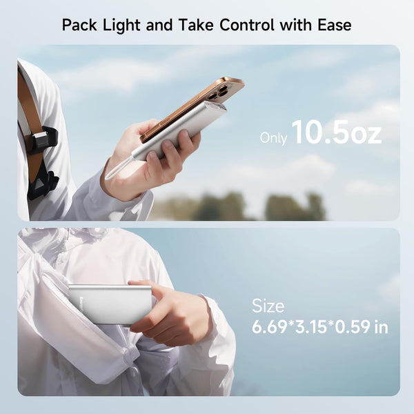 Pilot 4GS Portable Charger 12000Mah Fast Charging Power Bank Dual 3A High-Speed Output Battery Pack Compatible with Iphone 16 15 14 13 12 11 and