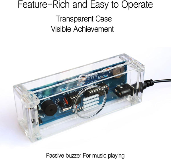 EIELE Soldering Practice Kit Color Changing Clock Electronic Learning Kit for Soldering Enthusiasts