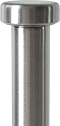 Paper Towel Holder with Side Rod, Stainless Steel, Easy Tear Dispenser for Home Kitchen Countertop Tabletop (Silver)