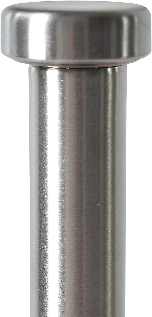 Paper Towel Holder with Side Rod, Stainless Steel, Easy Tear Dispenser for Home Kitchen Countertop Tabletop (Silver)