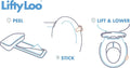 Toilet Seat Handle & Lid Lifter - 2 Pack. Lift More. Less Mess. (GLOW in the DARK)